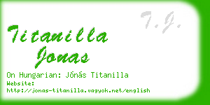 titanilla jonas business card