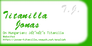 titanilla jonas business card